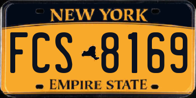 NY license plate FCS8169