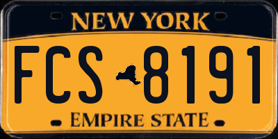NY license plate FCS8191