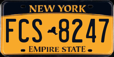 NY license plate FCS8247