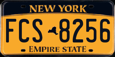 NY license plate FCS8256
