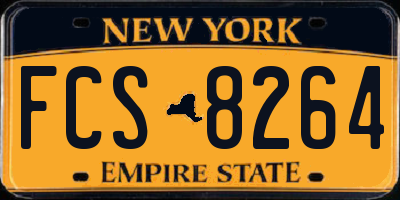 NY license plate FCS8264