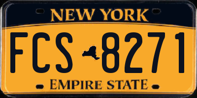 NY license plate FCS8271