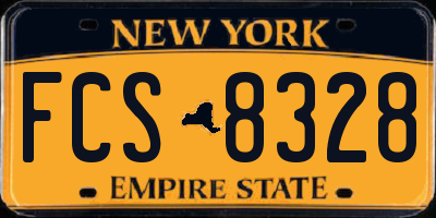 NY license plate FCS8328