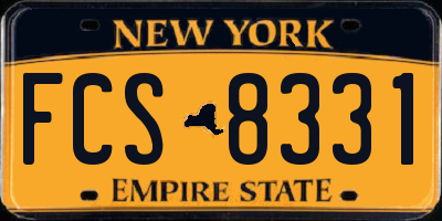 NY license plate FCS8331