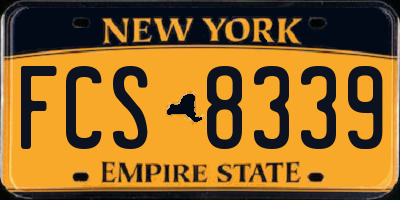 NY license plate FCS8339