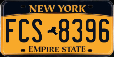 NY license plate FCS8396