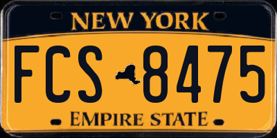 NY license plate FCS8475