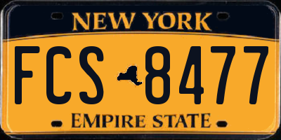 NY license plate FCS8477