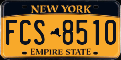 NY license plate FCS8510