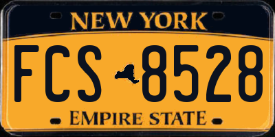 NY license plate FCS8528