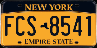 NY license plate FCS8541