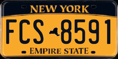 NY license plate FCS8591