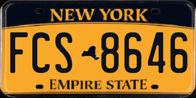 NY license plate FCS8646