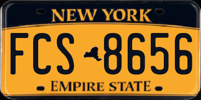 NY license plate FCS8656