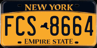 NY license plate FCS8664