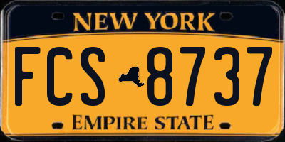 NY license plate FCS8737
