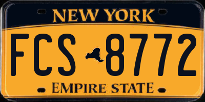 NY license plate FCS8772
