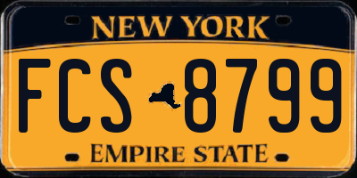 NY license plate FCS8799