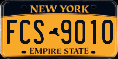 NY license plate FCS9010