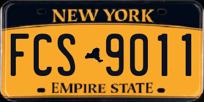 NY license plate FCS9011