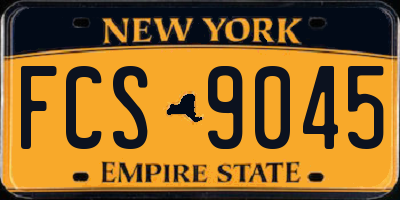 NY license plate FCS9045