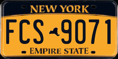 NY license plate FCS9071