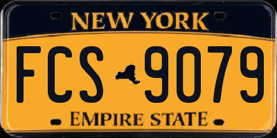 NY license plate FCS9079