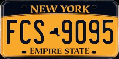 NY license plate FCS9095