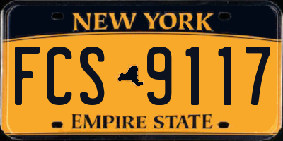 NY license plate FCS9117