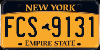 NY license plate FCS9131