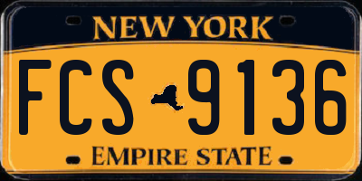 NY license plate FCS9136
