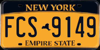 NY license plate FCS9149