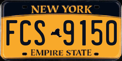 NY license plate FCS9150