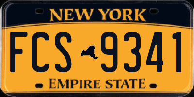 NY license plate FCS9341