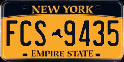 NY license plate FCS9435