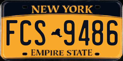 NY license plate FCS9486