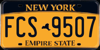 NY license plate FCS9507