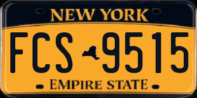NY license plate FCS9515
