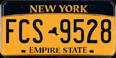 NY license plate FCS9528