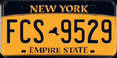 NY license plate FCS9529