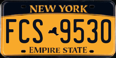 NY license plate FCS9530