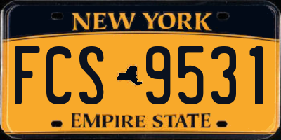 NY license plate FCS9531
