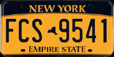 NY license plate FCS9541