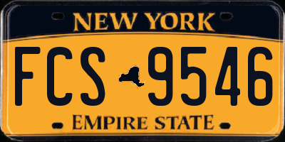NY license plate FCS9546