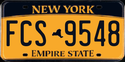 NY license plate FCS9548