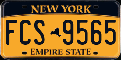 NY license plate FCS9565