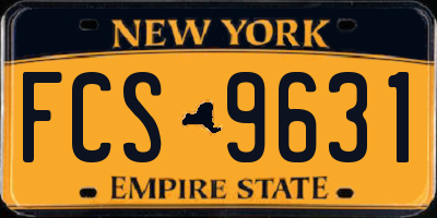 NY license plate FCS9631