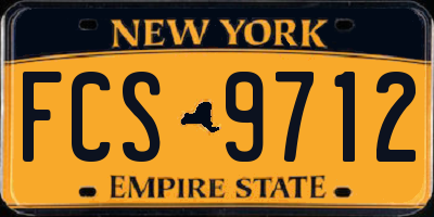 NY license plate FCS9712