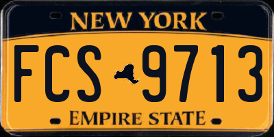 NY license plate FCS9713