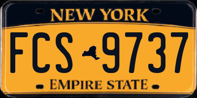 NY license plate FCS9737
